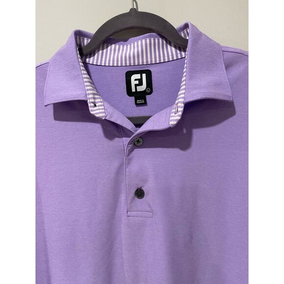 Foot Joy‎ Men's Lilac Purple Golf Polo Moisture Wicking Size Large - Picture 3 of 5